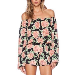 Show Me Your Mumu Rane Romper in Flower Puff Girls